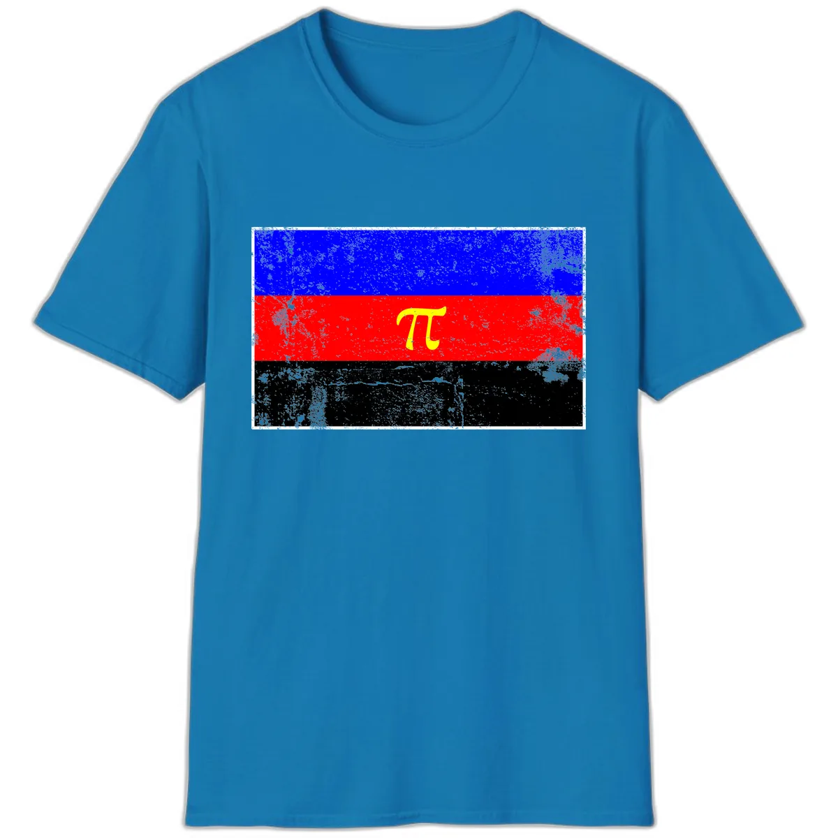 Pi Mathematical Symbol Pride Flag T-Shirt in Sapphire