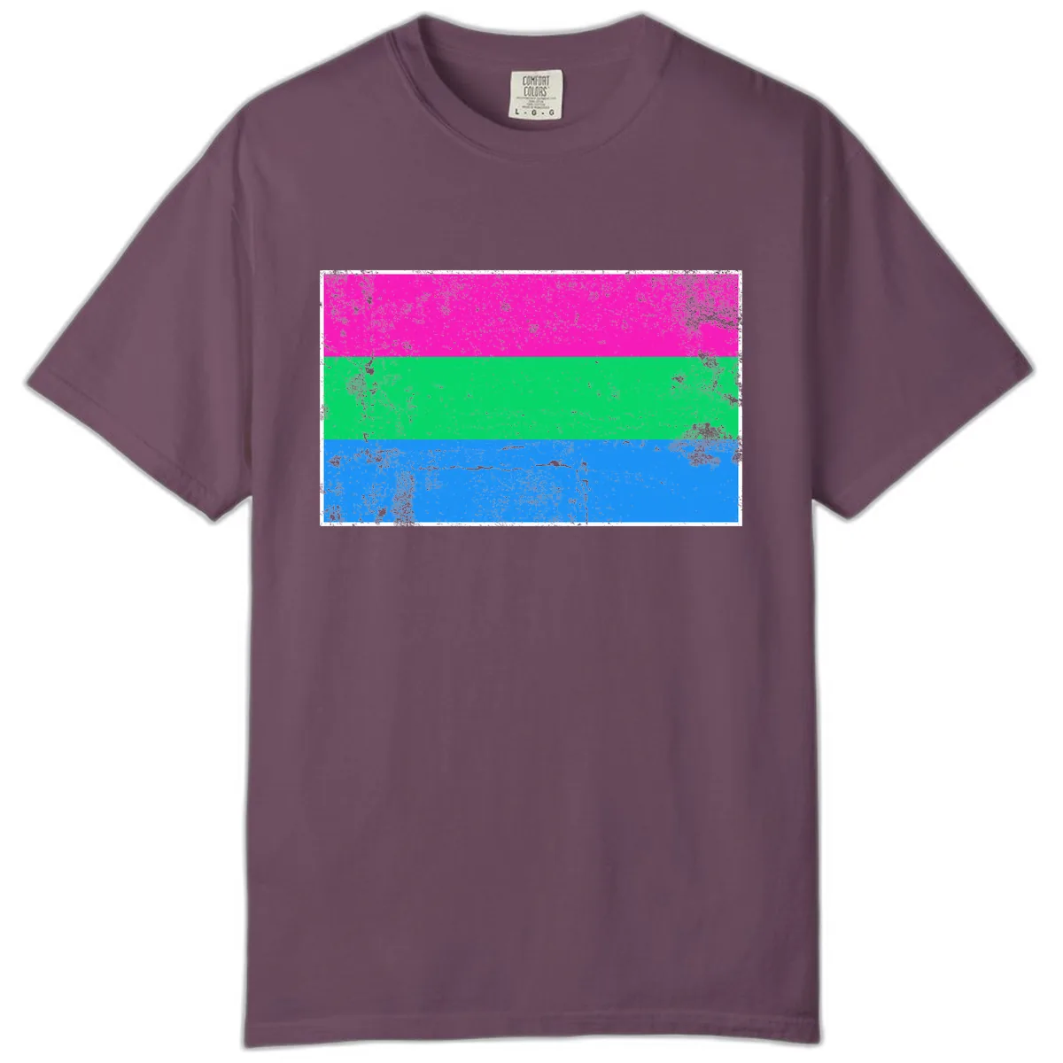 Horizontal Pride Flag Stripes Comfort Color in Berry