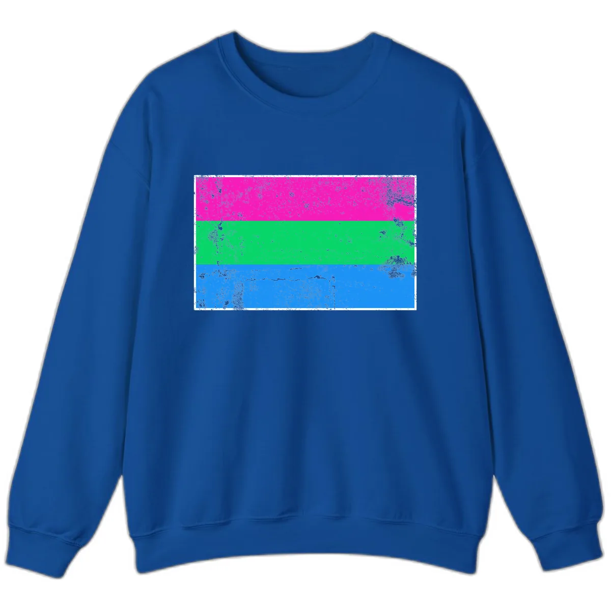 Horizontal Pride Flag Stripes Sweatshirt in Royal