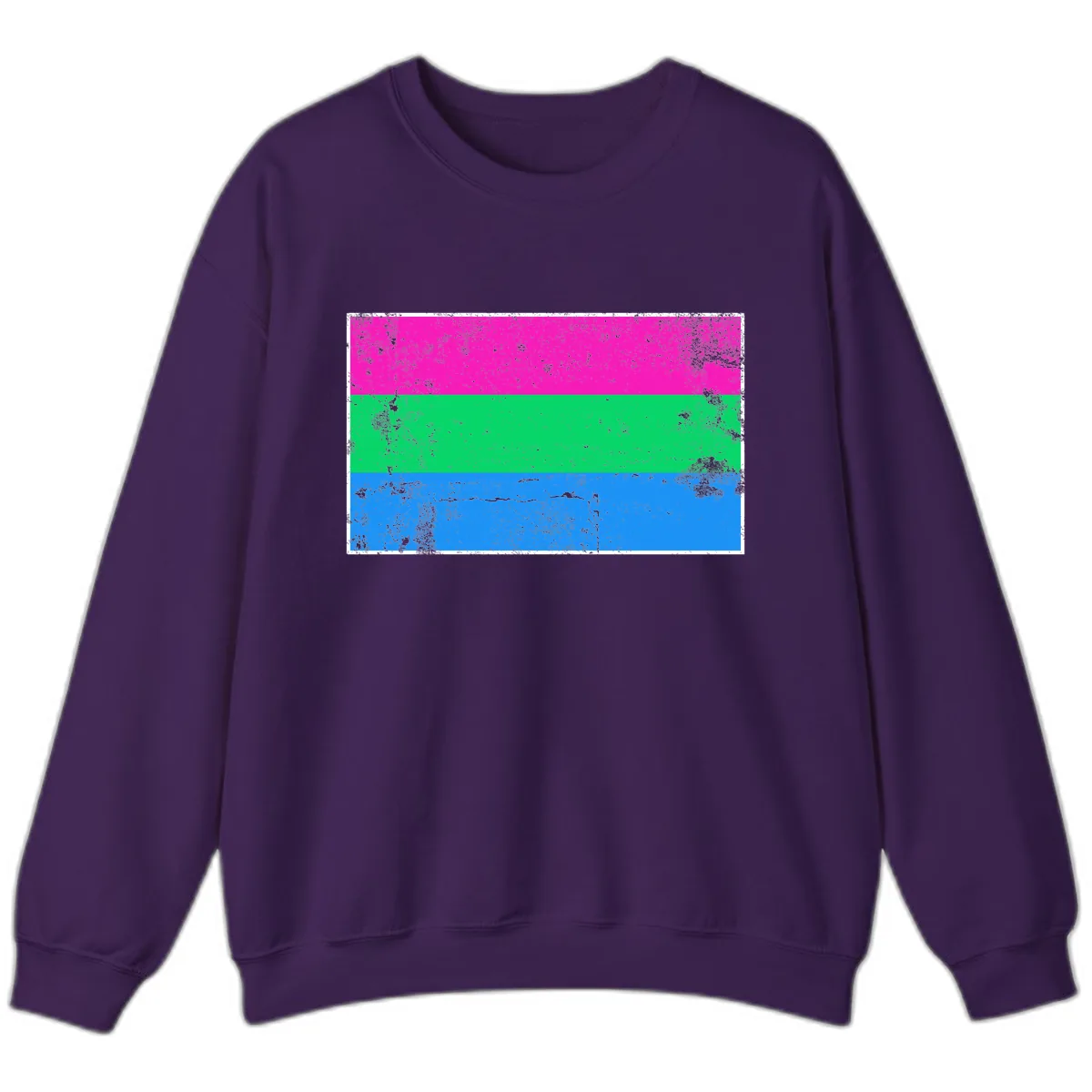 Horizontal Pride Flag Stripes Sweatshirt in Purple