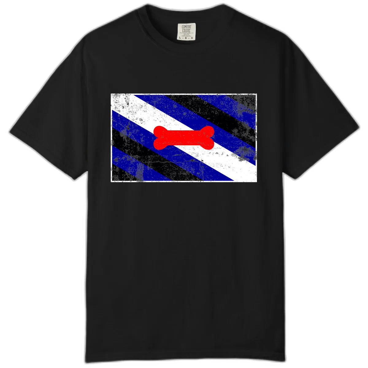 Bone Pride Flag Comfort Color in Black