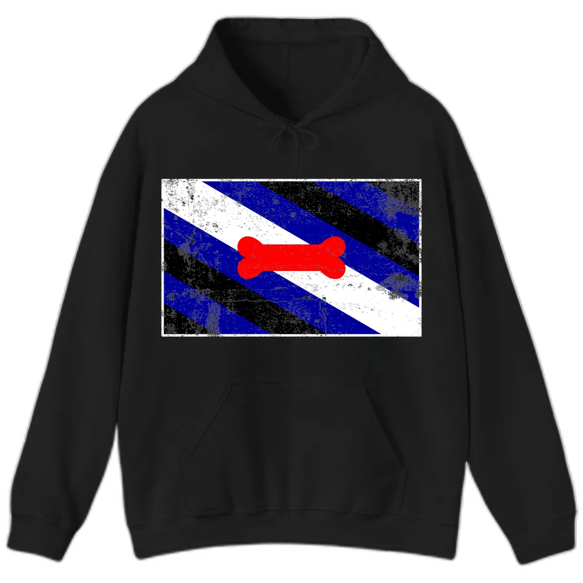 Bone Pride Flag Hoodie in Black