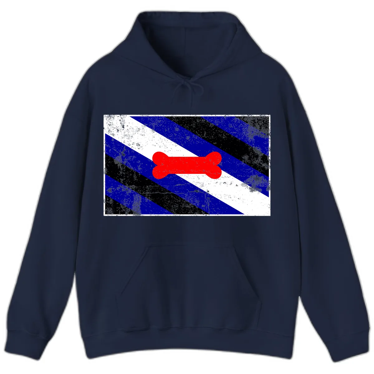 Bone Pride Flag Hoodie in Navy