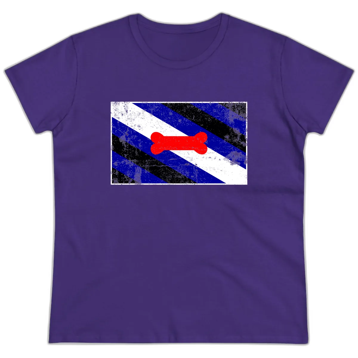 Bone Pride Flag Ladies Tee in Purple