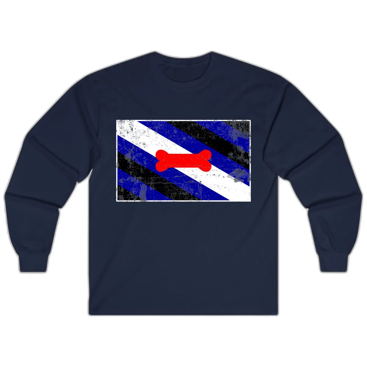 Bone Pride Flag Long Sleeve in Navy
