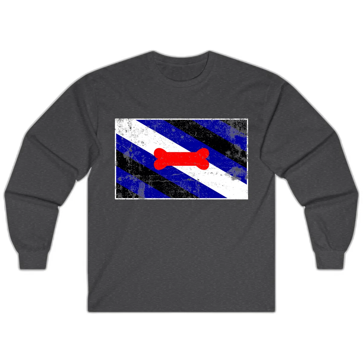 Bone Pride Flag Long Sleeve in Dark Heather
