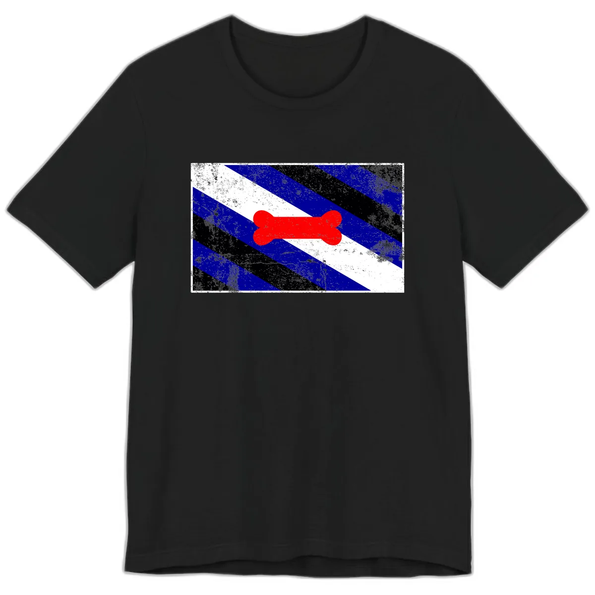 Bone Pride Flag Premium T-Shirt in Black