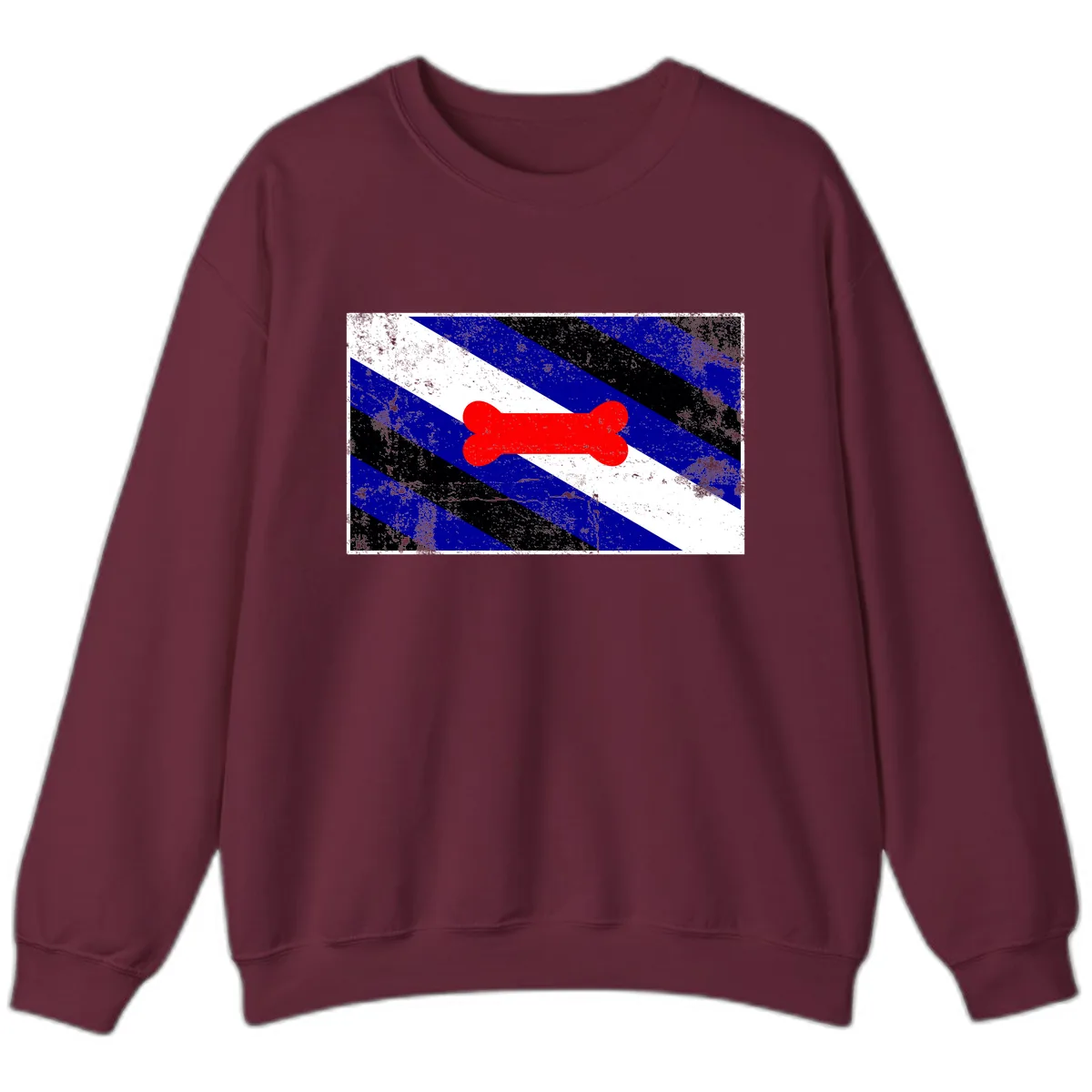 Bone Pride Flag Sweatshirt in Maroon