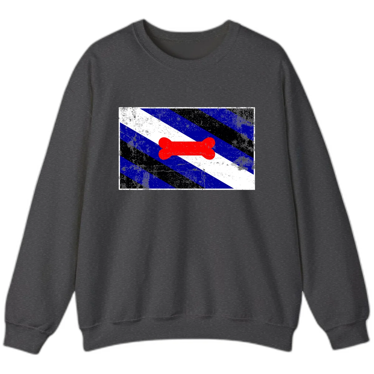 Bone Pride Flag Sweatshirt in Dark Heather