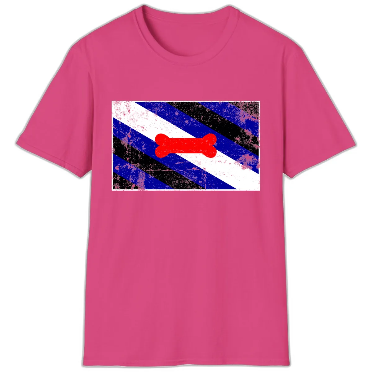 Bone Pride Flag T-Shirt in Heliconia