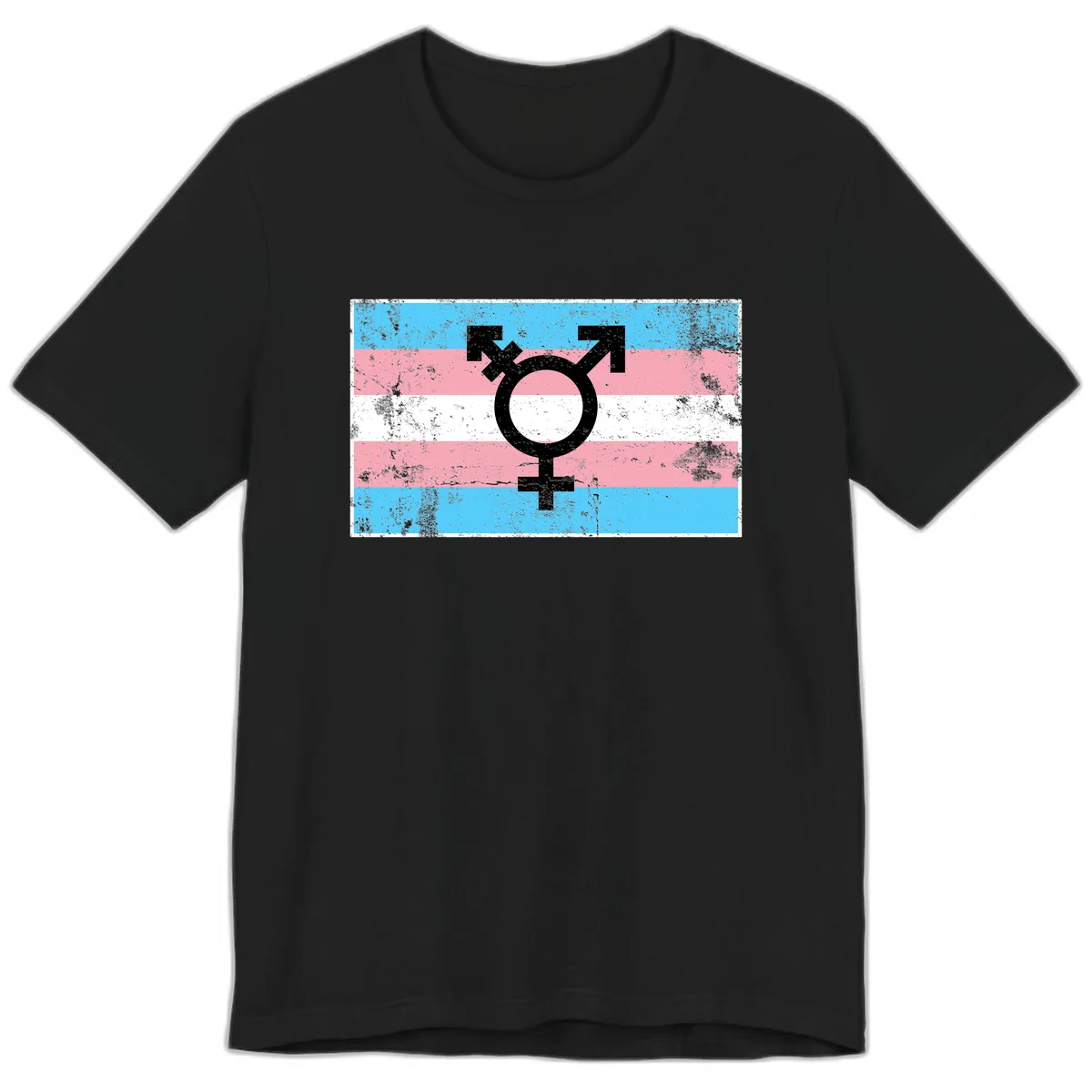 Transgender Pride Flag Symbol Premium T-Shirt in Black