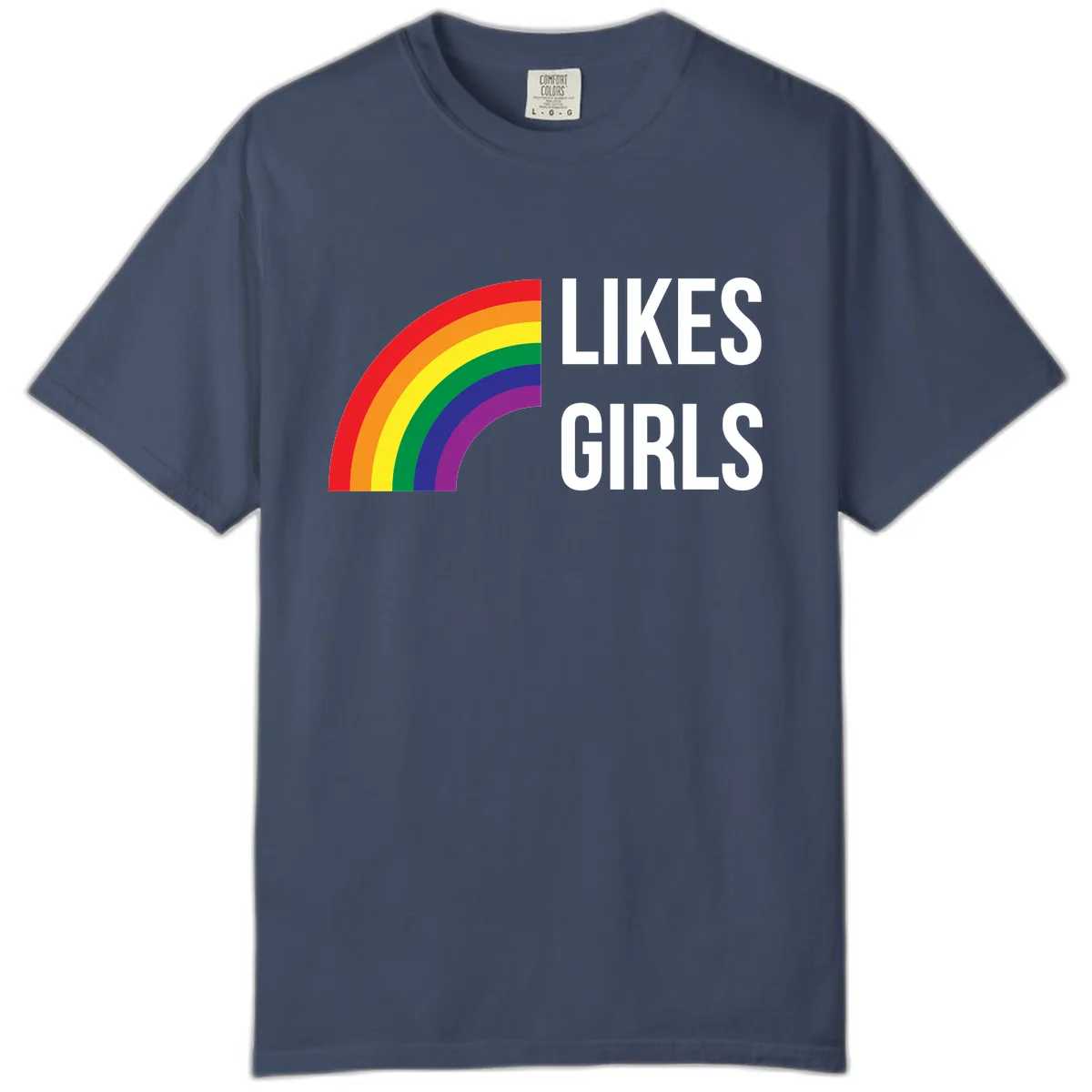 Likes Girls Rainbow Pride Comfort Color in Midnight