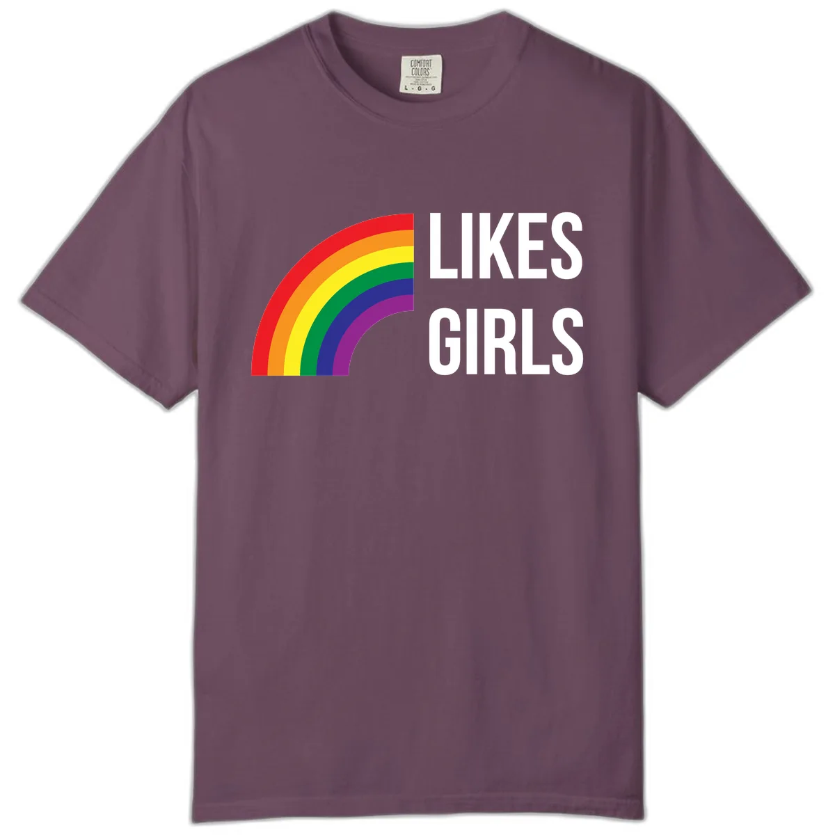 Likes Girls Rainbow Pride Comfort Color in Berry