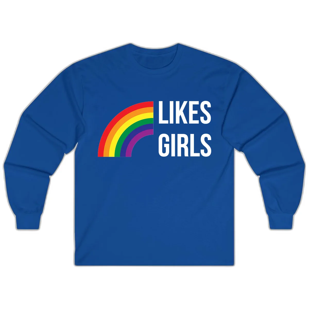 Likes Girls Rainbow Pride Long Sleeve in Royal