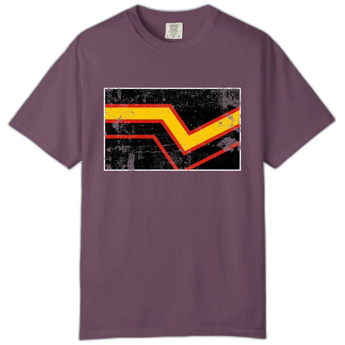 Geometric Chevron Check Mark Design Comfort Color in Berry