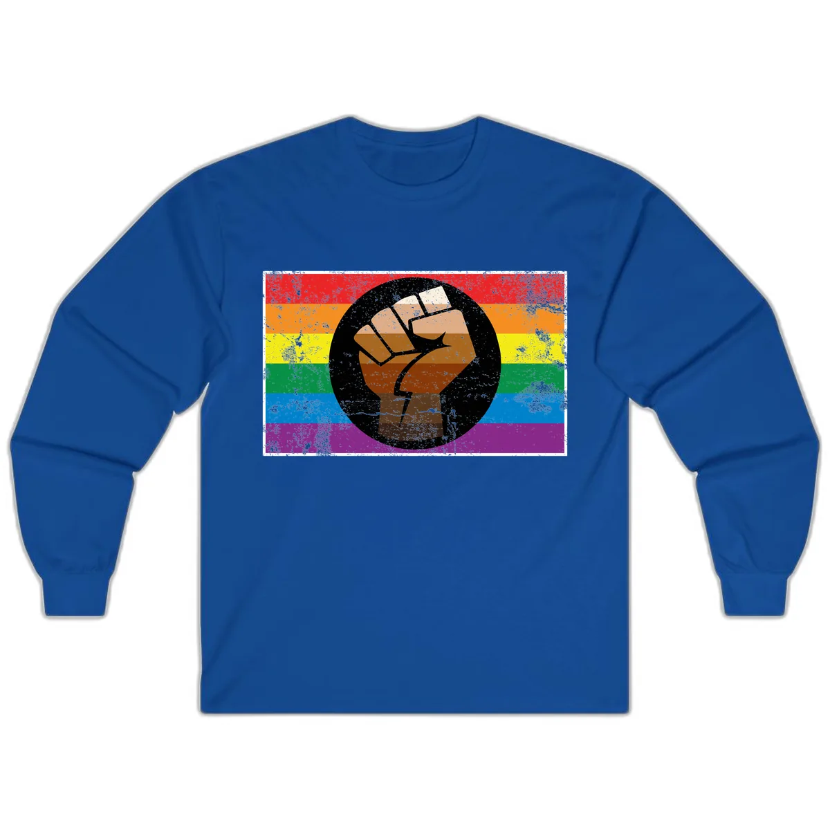 Raised Fist Pride Power Long Sleeve in Royal
