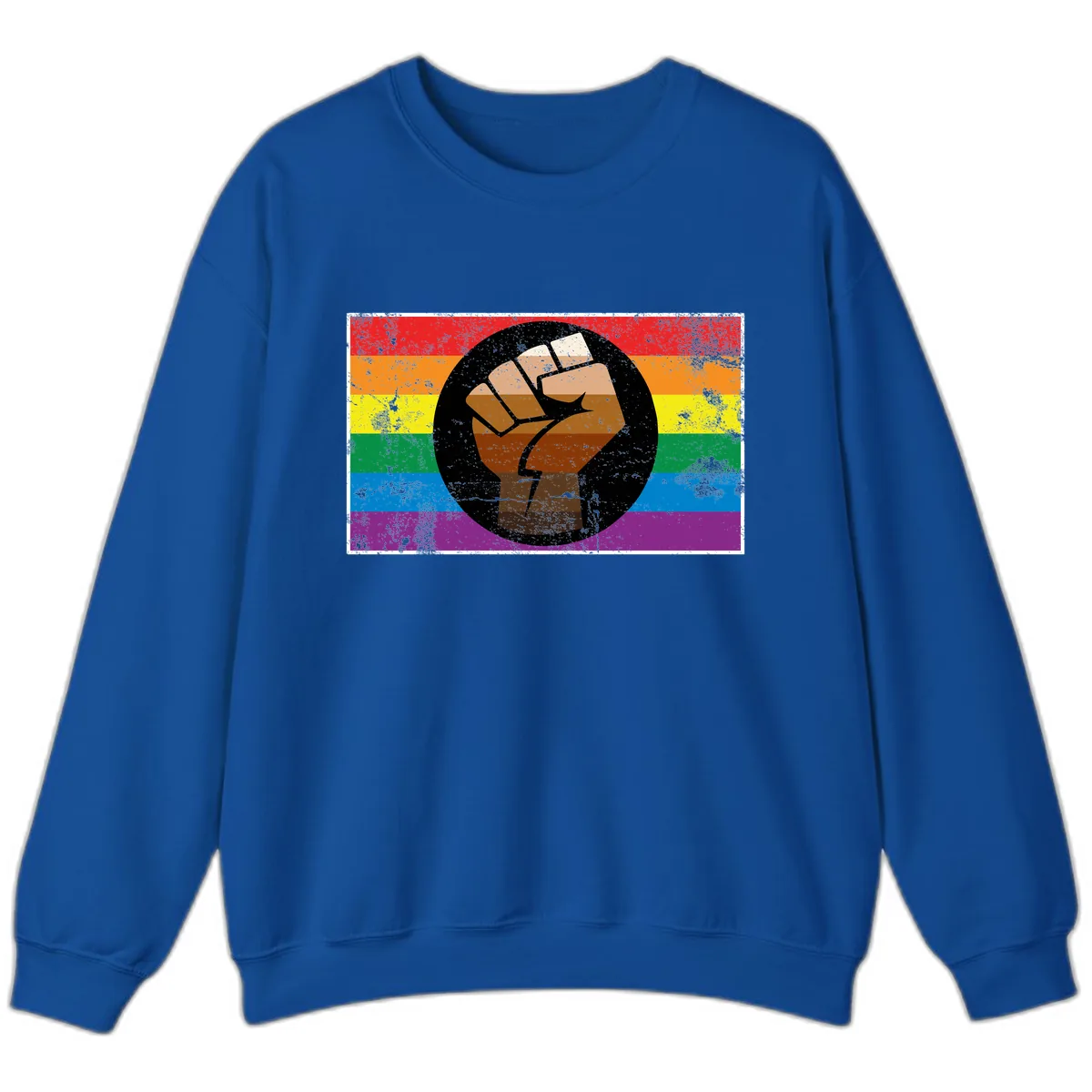 Raised Fist Pride Power Sweatshirt in Royal