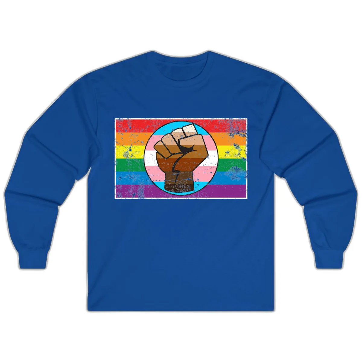 Raised Fist Pride Power Long Sleeve in Royal