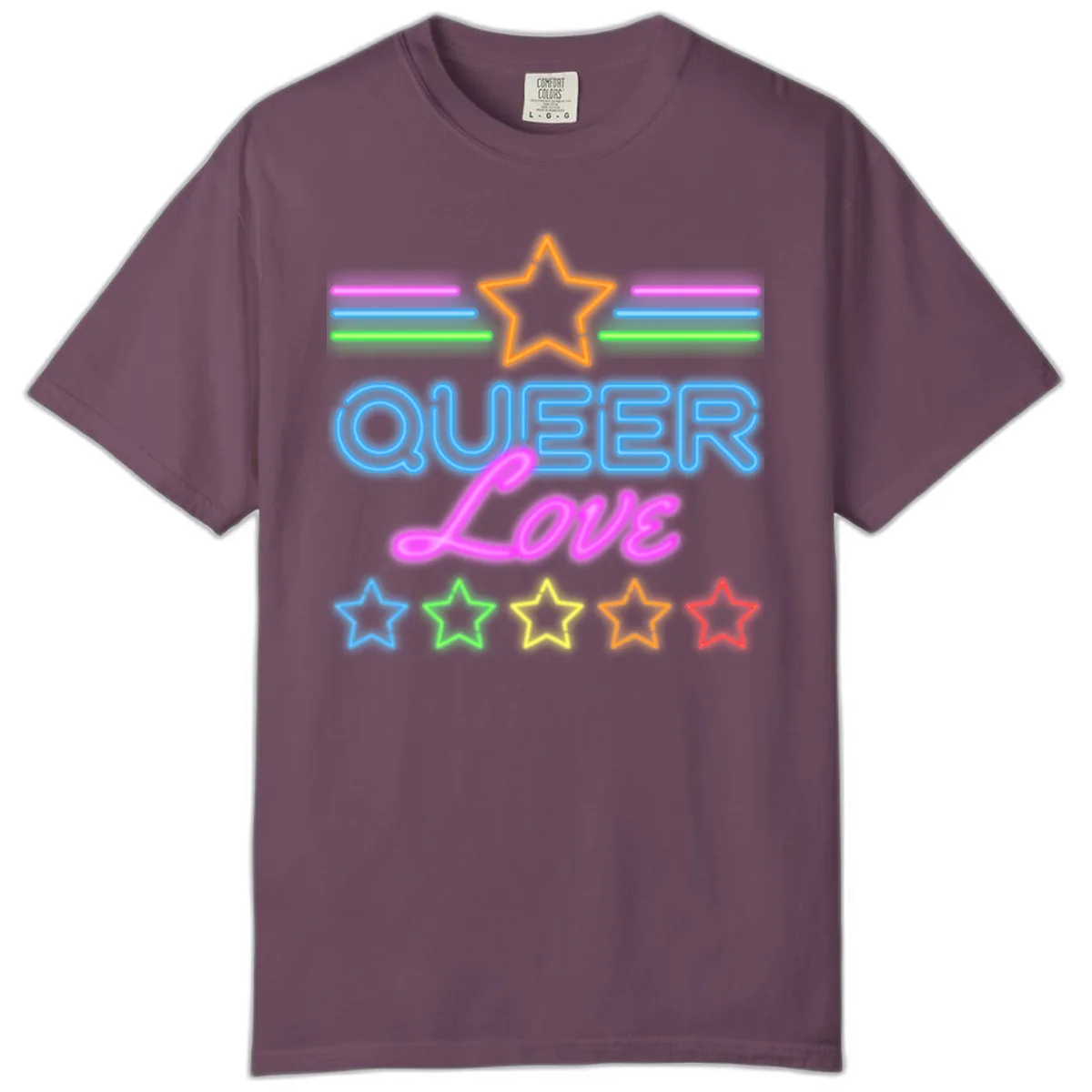 Queer Love Neon Pride Comfort Color in Berry