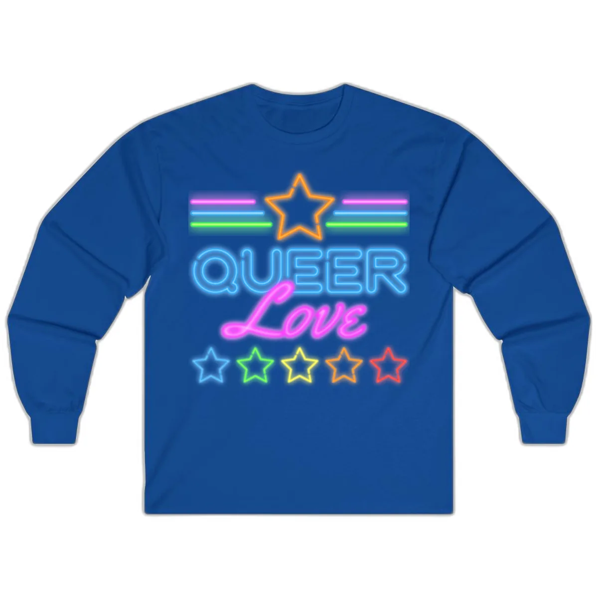 Queer Love Neon Pride Long Sleeve in Royal