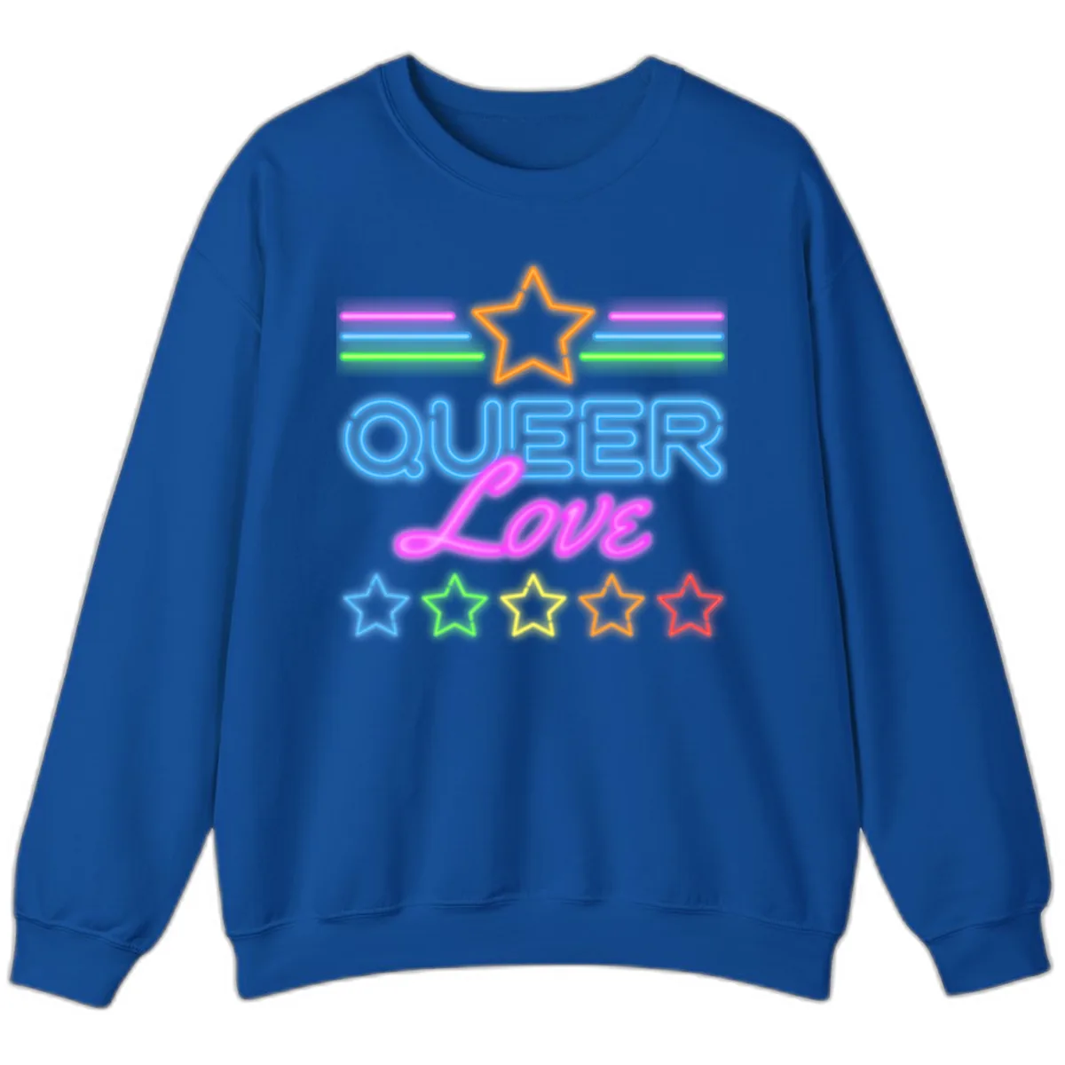 Queer Love Neon Pride Sweatshirt in Royal
