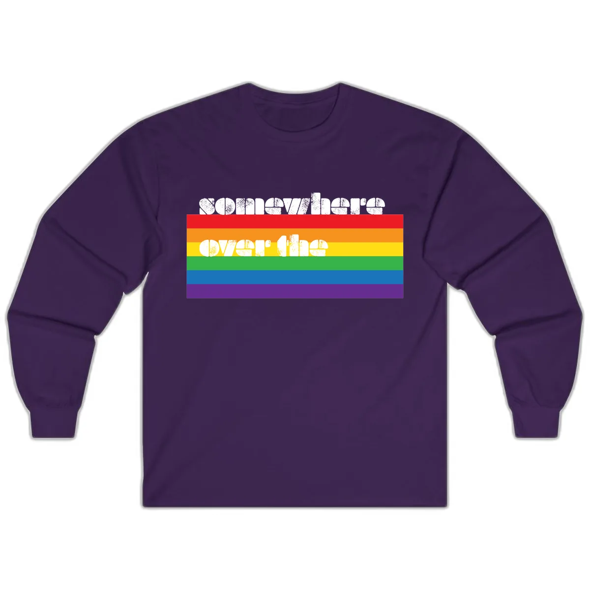 Somewhere Over The Rainbow Pride Long Sleeve in Purple