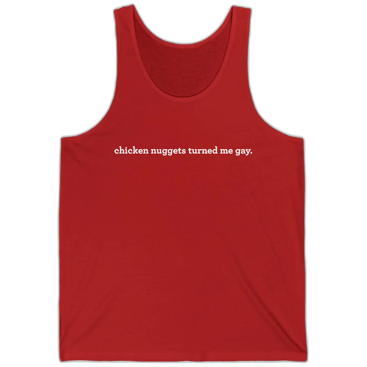 Chicken Nuggets Turned Me Gay Tank in Red