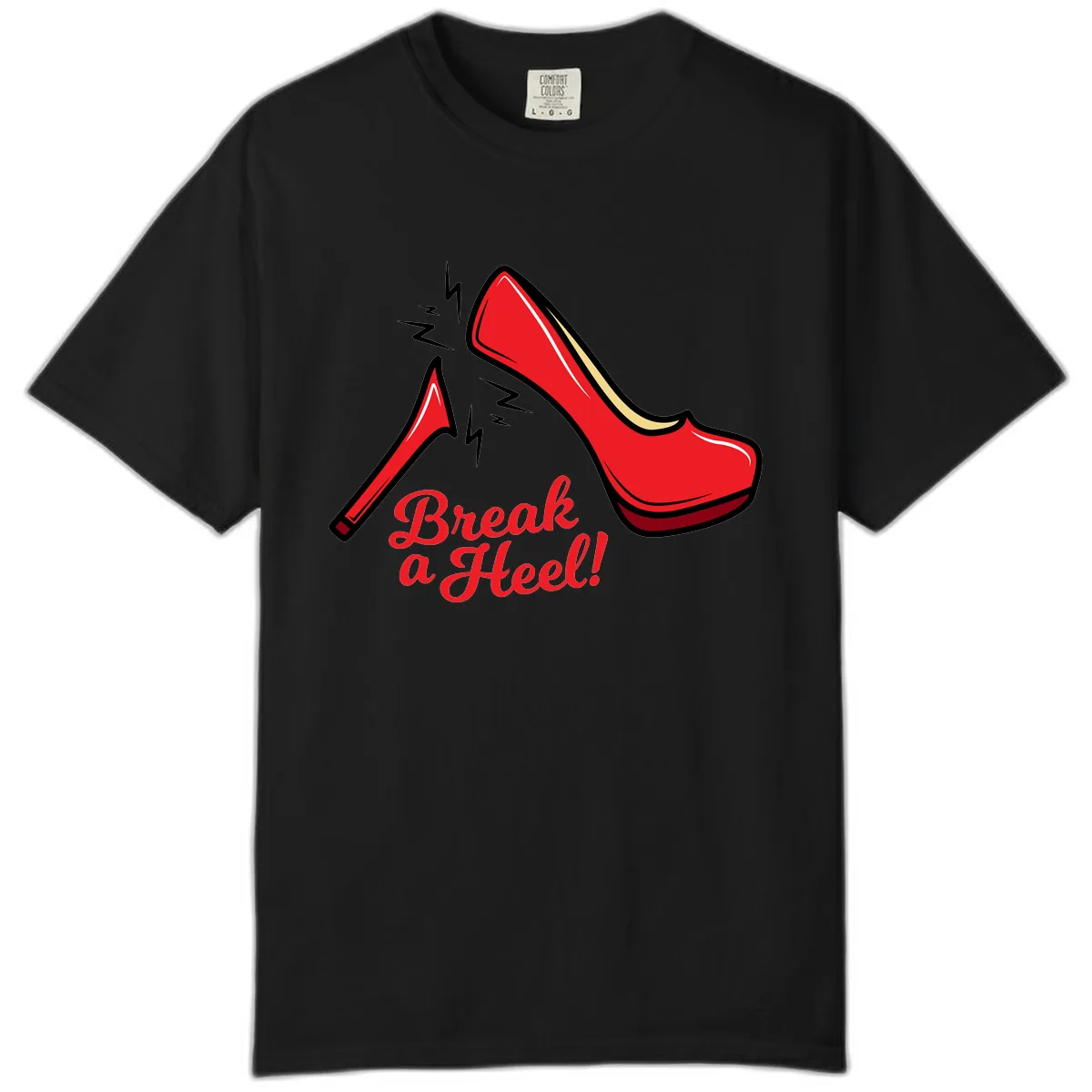 Break A Heel Comfort Color in Black