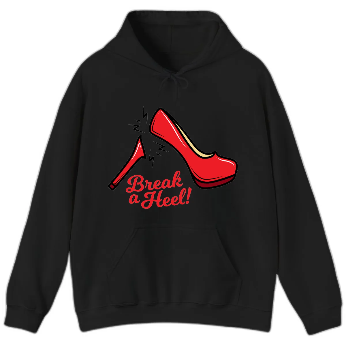 Break A Heel Hoodie in Black