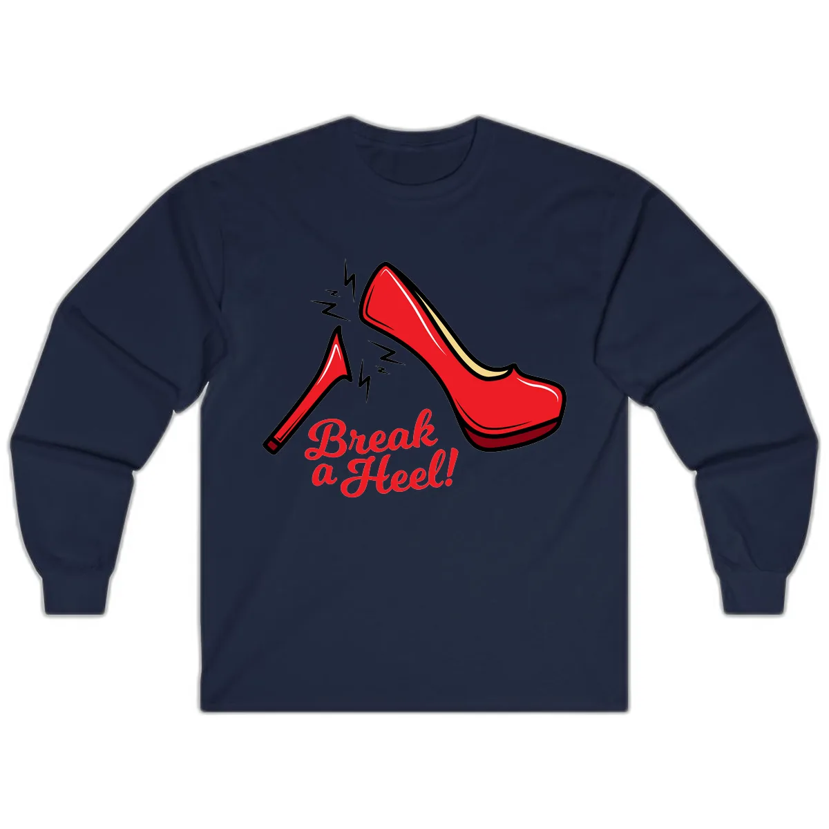 Break A Heel Long Sleeve in Navy
