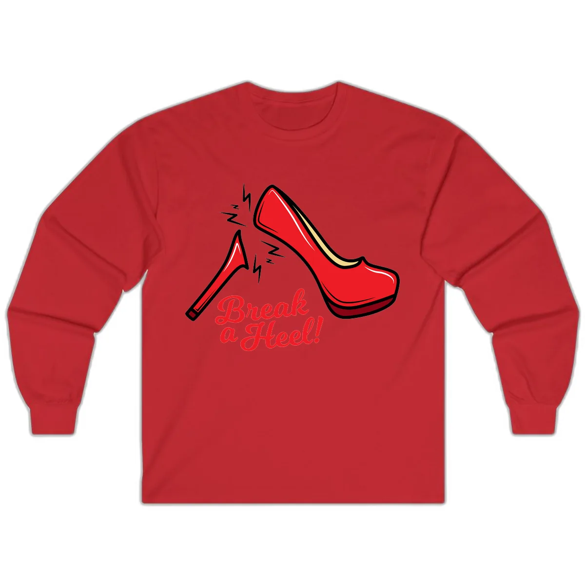 Break A Heel Long Sleeve in Red