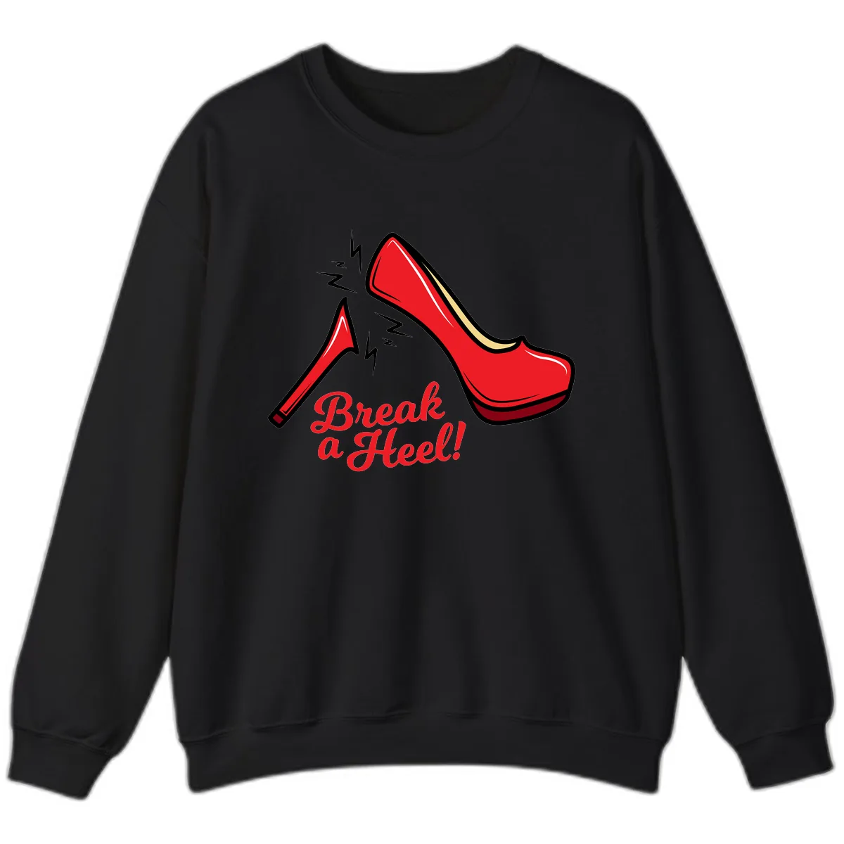 Break A Heel Sweatshirt in Black
