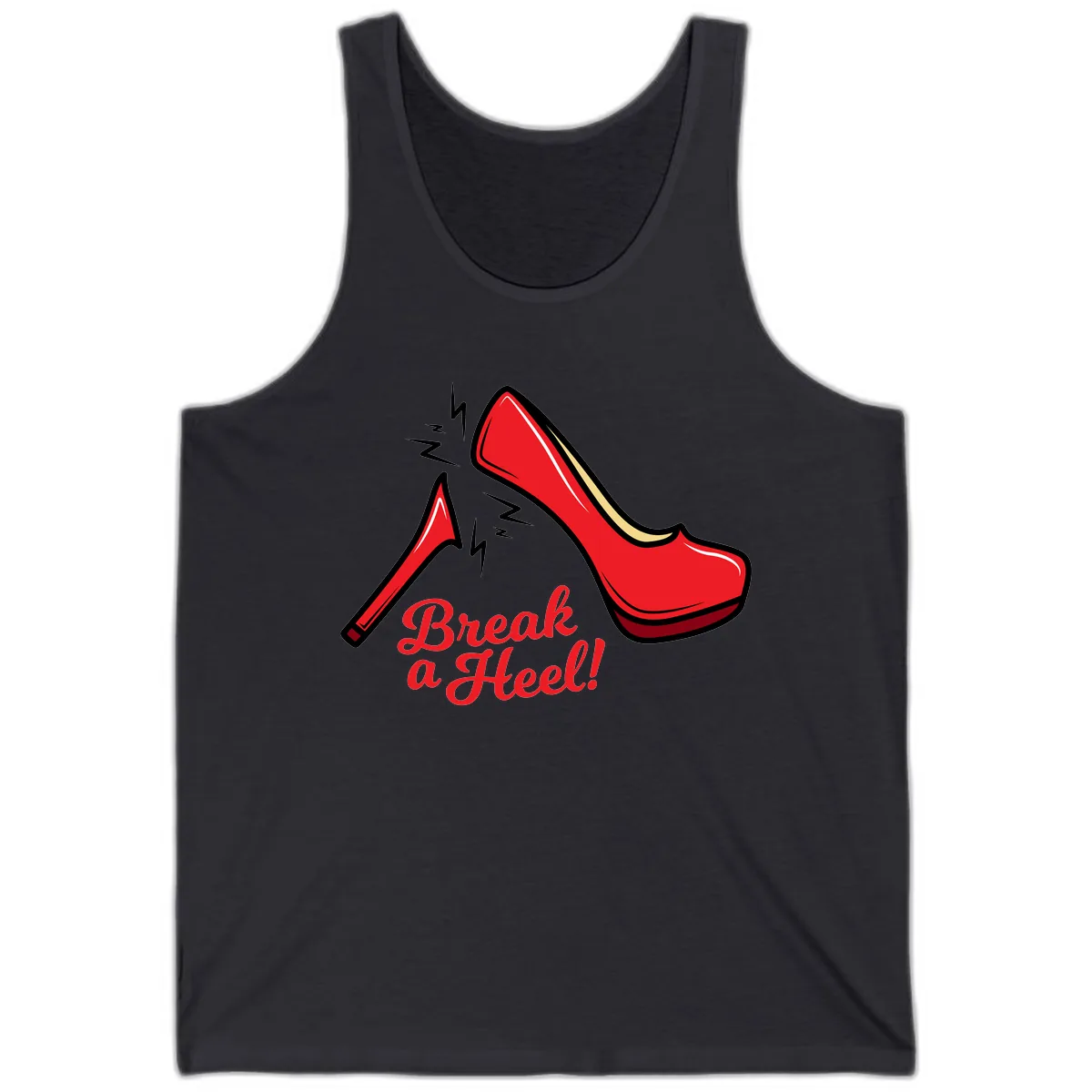 Break A Heel Tank in Dark Grey