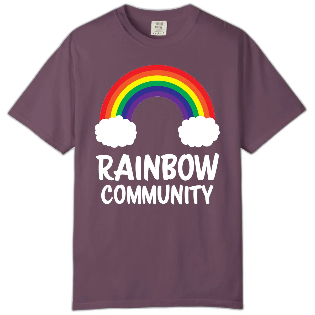Rainbow Community Pride Design Comfort Color in Berry