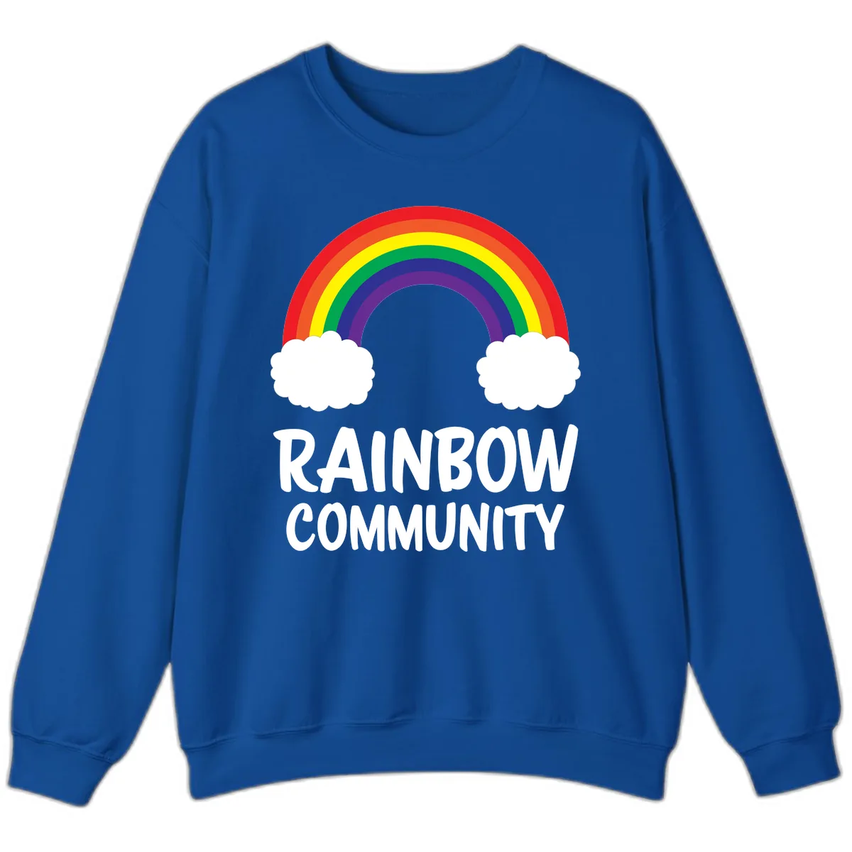 Rainbow Community Pride Design Sweatshirt in Royal