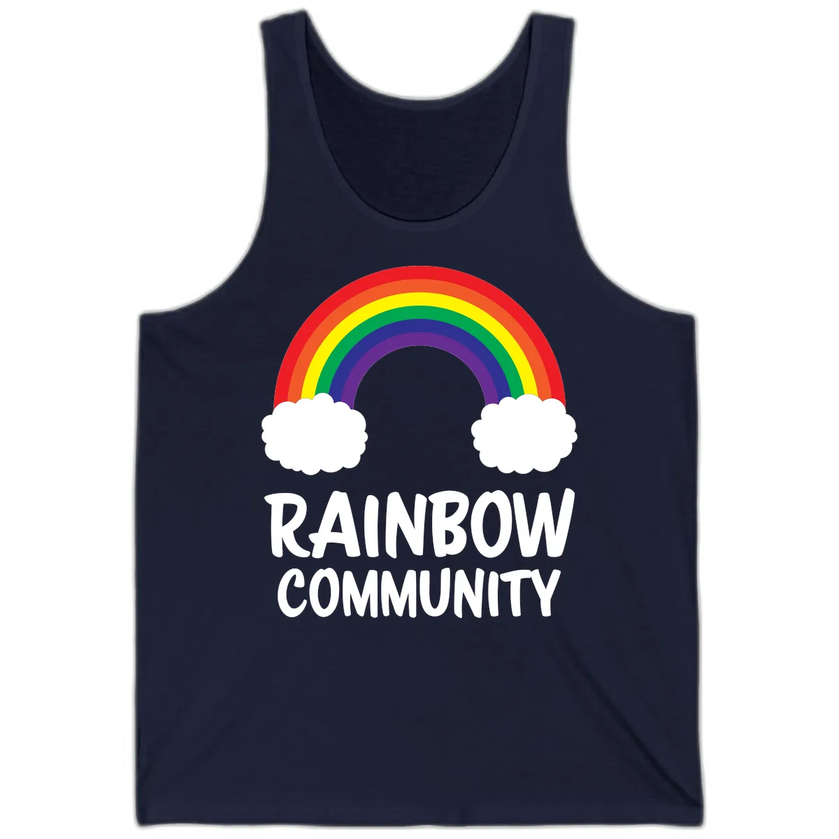 Rainbow Community Pride Design Tank in Navy