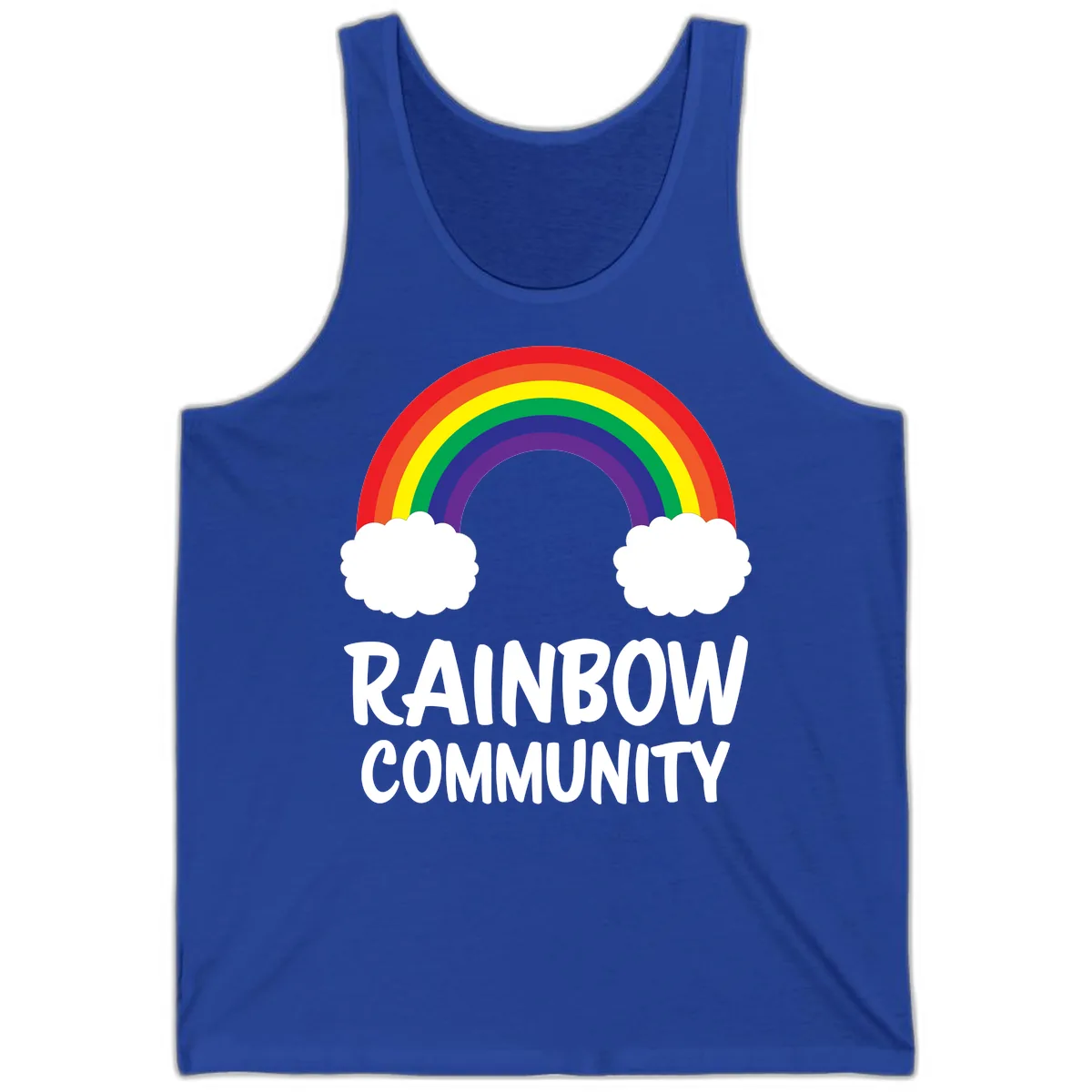Rainbow Community Pride Design Tank in True Royal