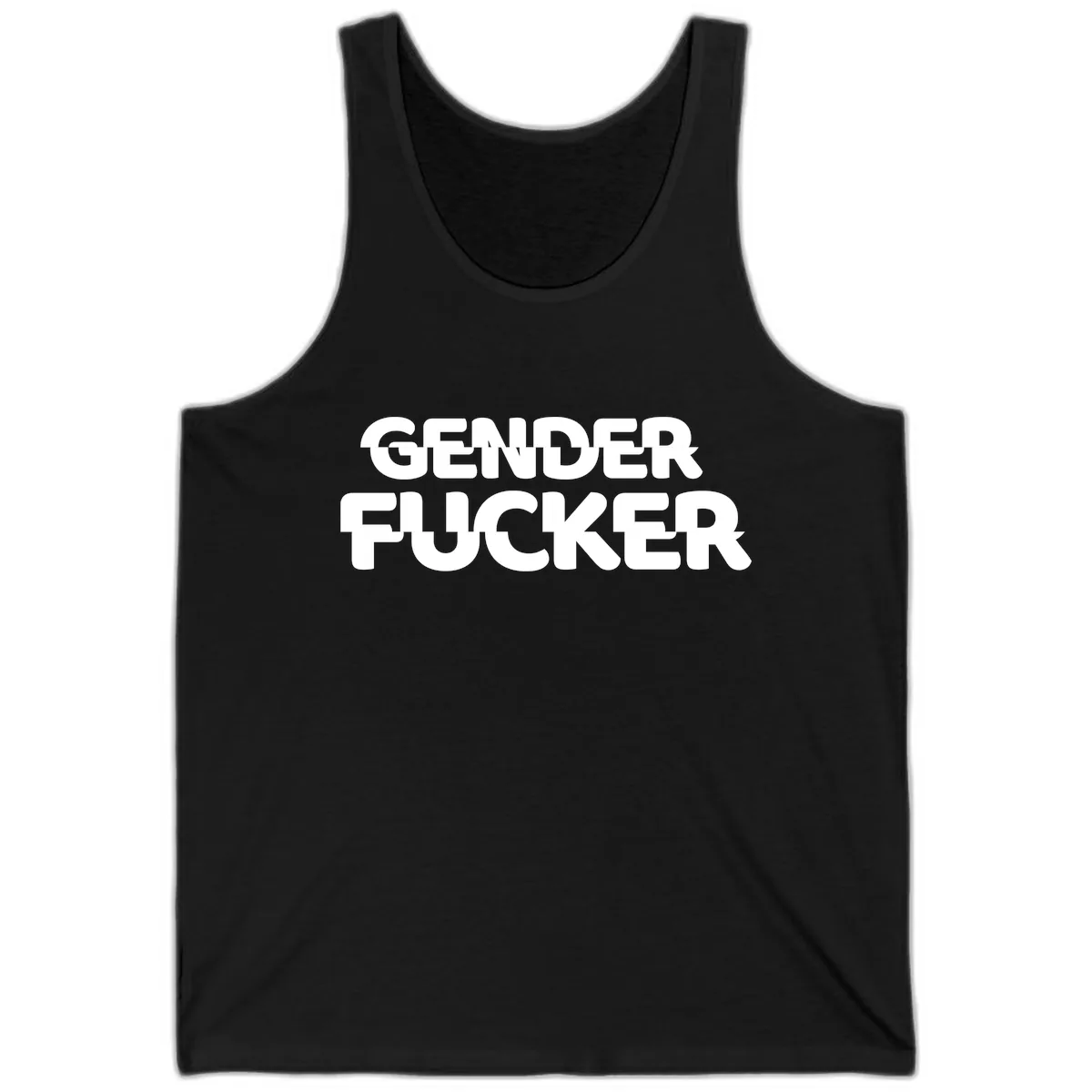 Gender Fucker Bold Statement Tank in Black