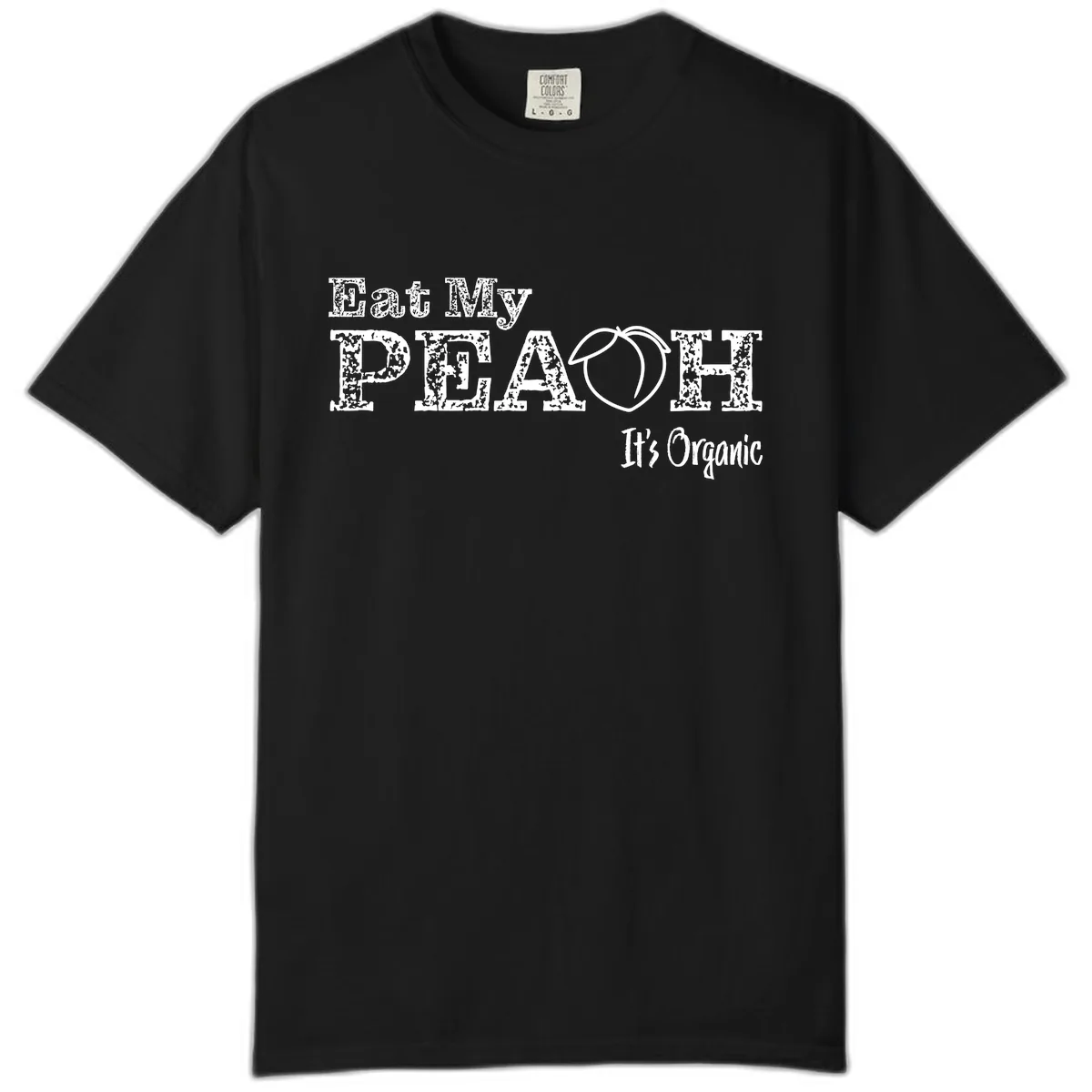 Eat My Peach It's Organic Comfort Color in Black