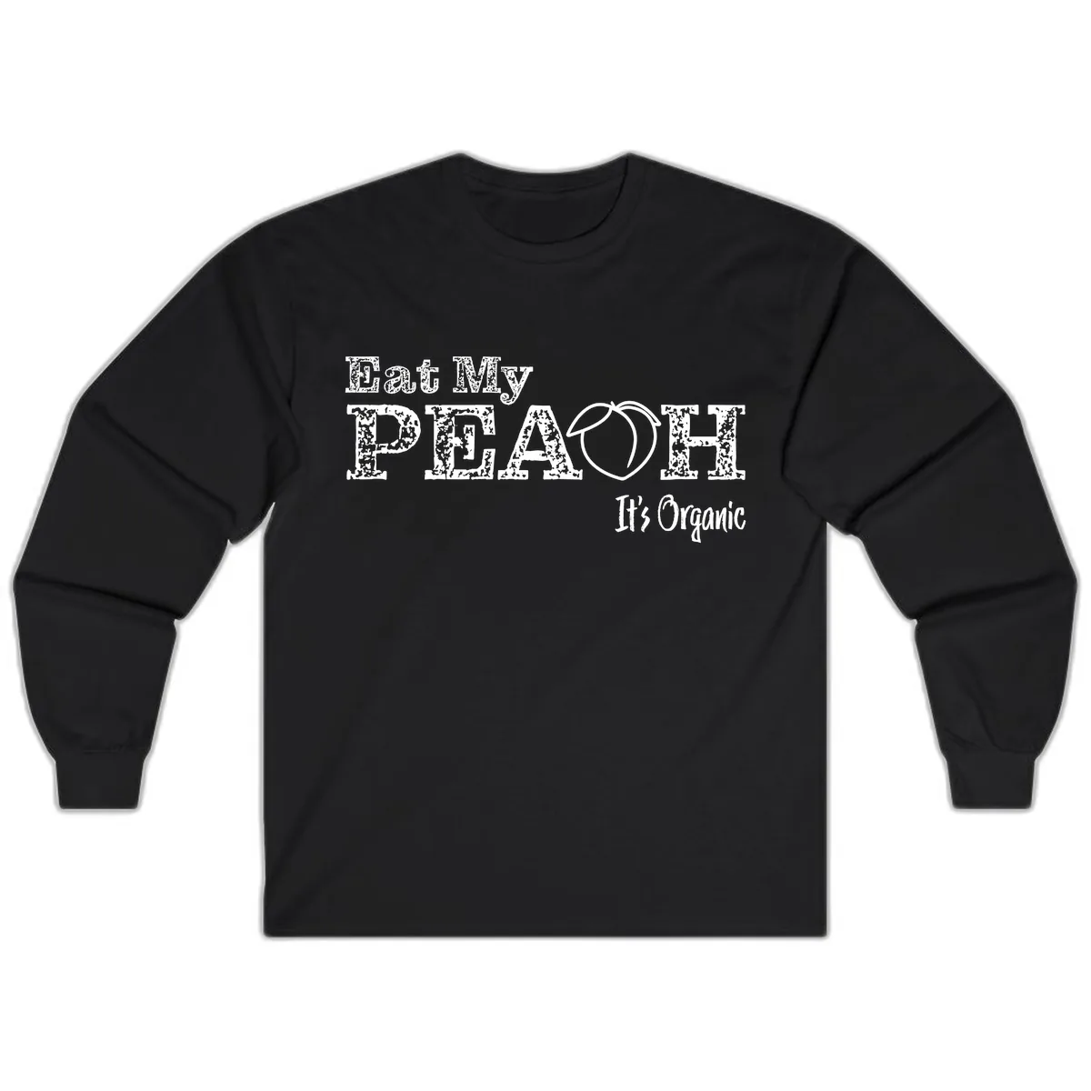 Eat My Peach It's Organic Long Sleeve in Black