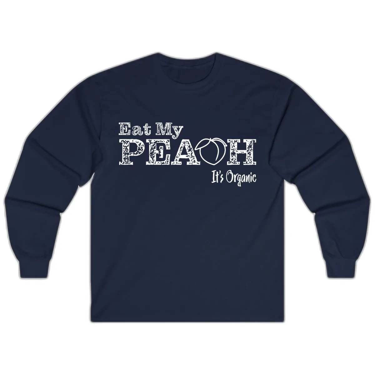 Eat My Peach It's Organic Long Sleeve in Navy