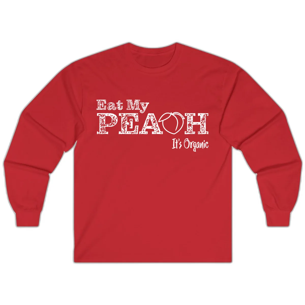 Eat My Peach It's Organic Long Sleeve in Red