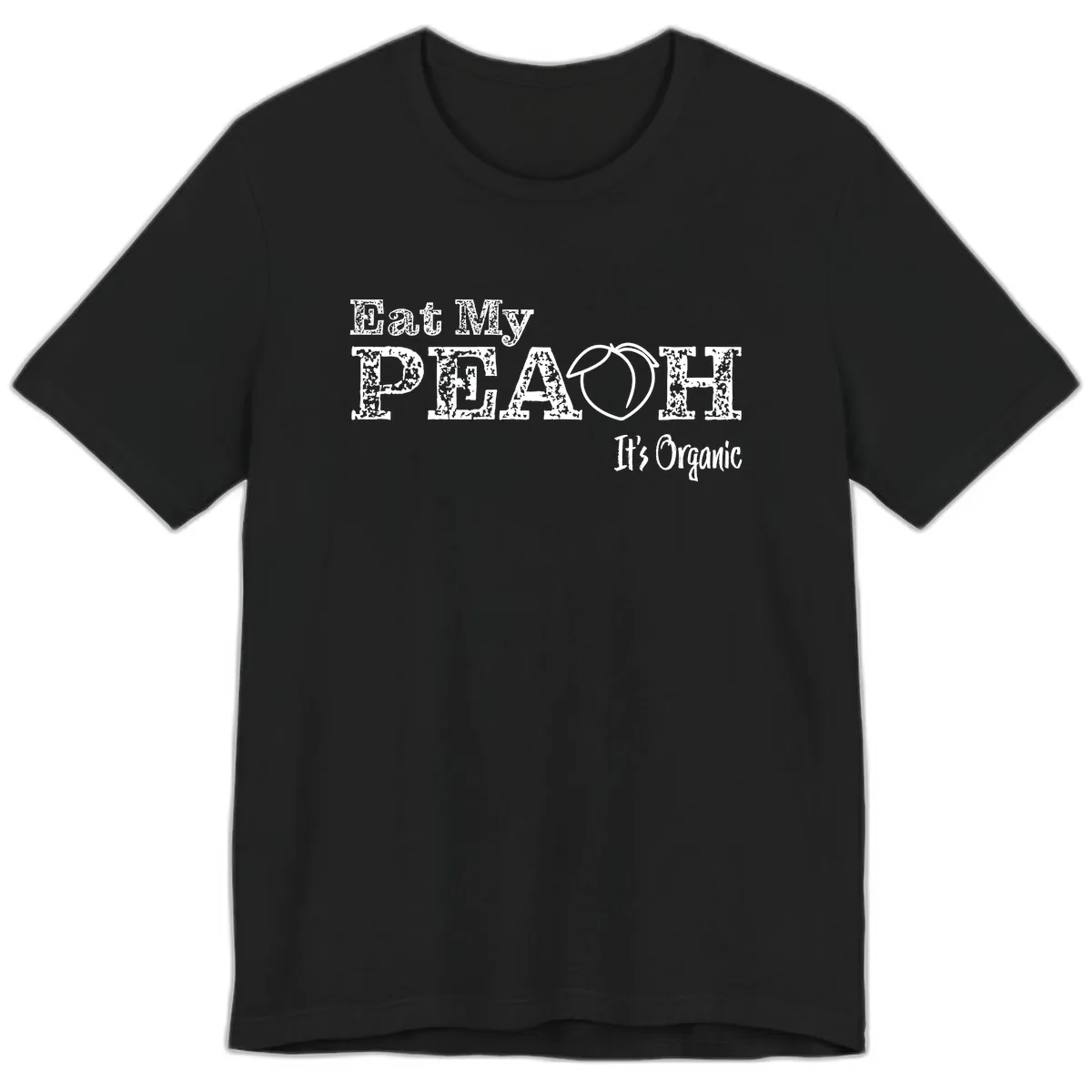 Eat My Peach It's Organic Premium T-Shirt in Black