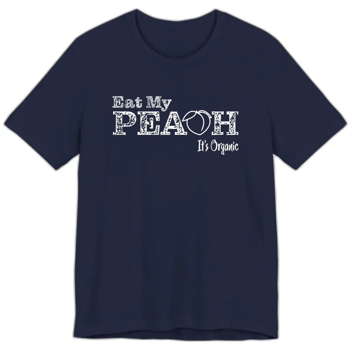 Eat My Peach It's Organic Premium T-Shirt in Navy