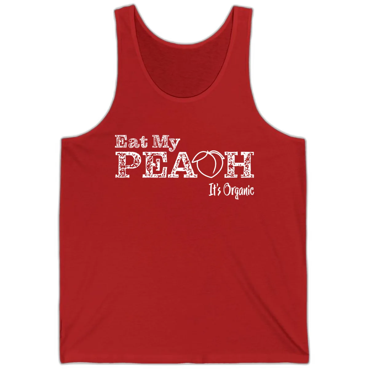 Eat My Peach It's Organic Tank in Red