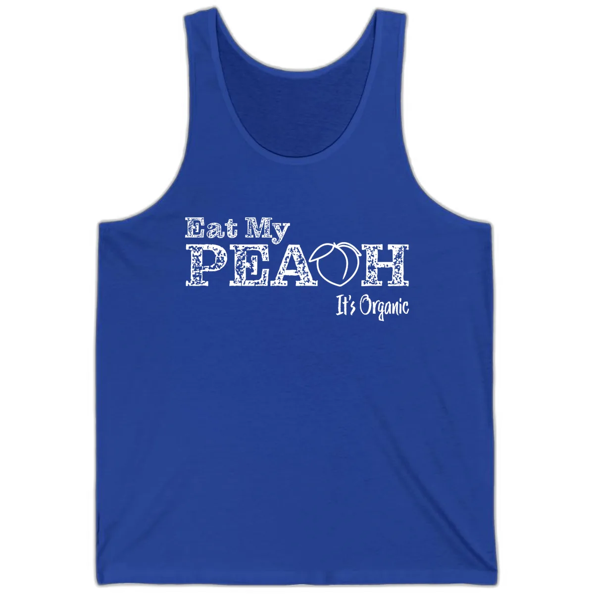 Eat My Peach It's Organic Tank in True Royal
