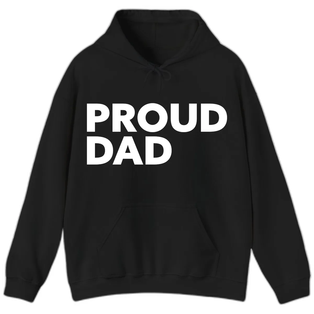 Proud Dad Bold Statement Hoodie in Black