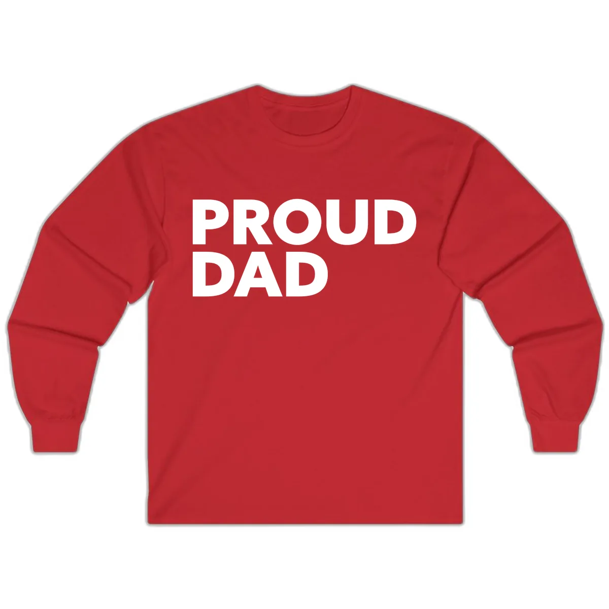 Proud Dad Bold Statement Long Sleeve in Red