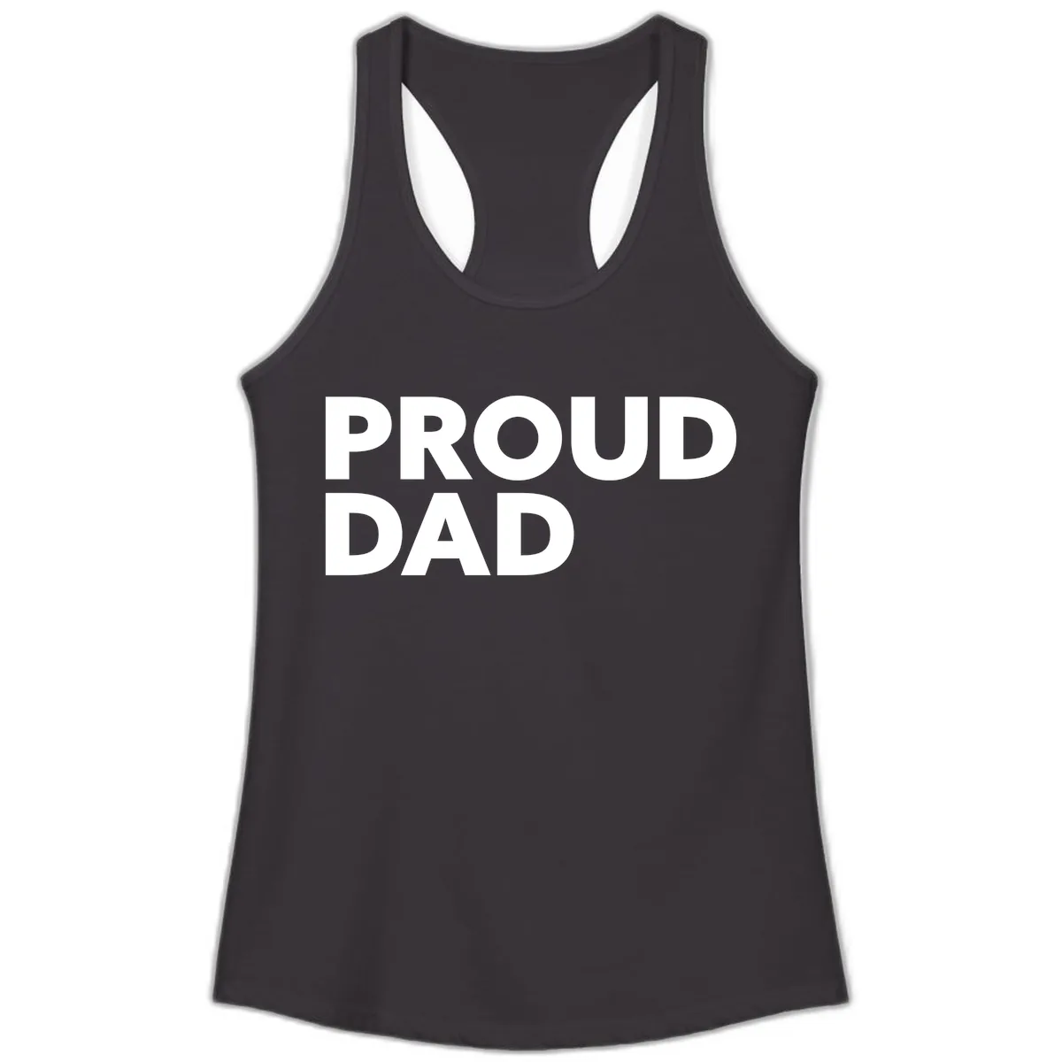 Proud Dad Bold Statement Ladies Tank in Black