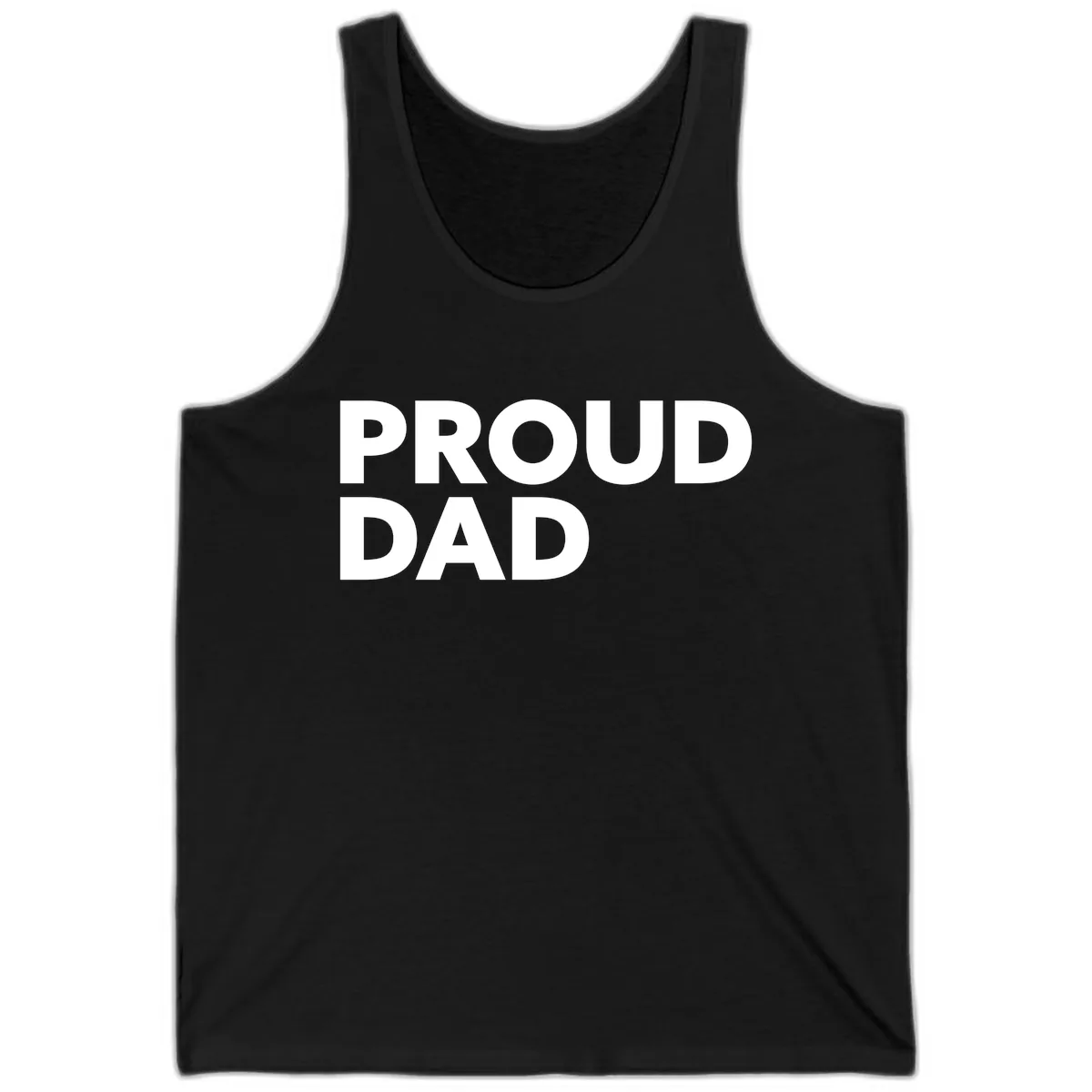 Proud Dad Bold Statement Tank in Black